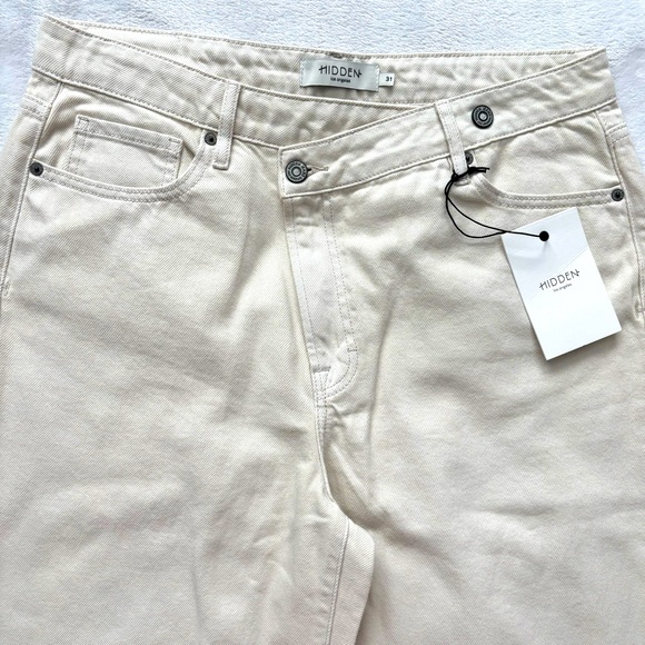 HIDDEN Logan High Rise Crossover Waistband Dad Jean--31 - Picture 1 of 14